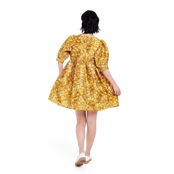 KIKA VARGAS for TARGET NWOT Mum Floral Puff Sleeve Mini Dress - Picture 4 of 10